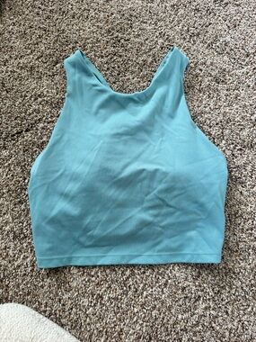MTA Sport High-Neck Crop Tank Top - Seafoam Green